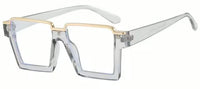 Ezra Retro Square Half Frame Glasses