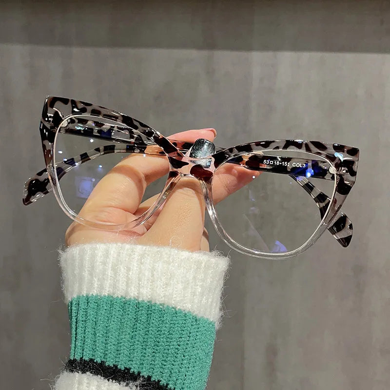 Bella Pink Leopard Cat Eye Glasses