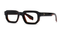 Titan Black Square Rivet Glasses