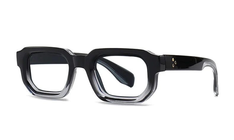 Titan Black Square Rivet Glasses