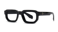 Titan Black Square Rivet Glasses